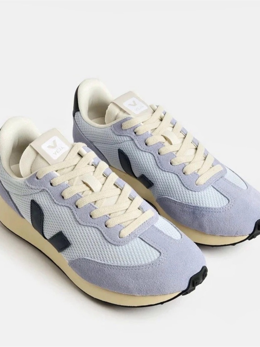 ⁠VEJA Rio Branco Alveomesh Lavender Black Sneakers EU 40 US W9 Retro Runner⁠